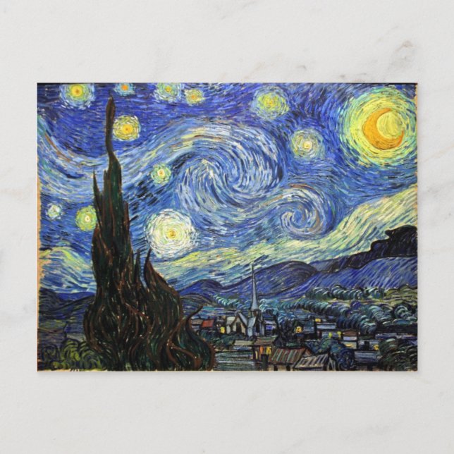 Starry Night By Vincent Van Gogh 1889 Postcard (Front)