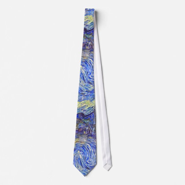 Starry Night By Vincent Van Gogh 1889 Tie (Front)