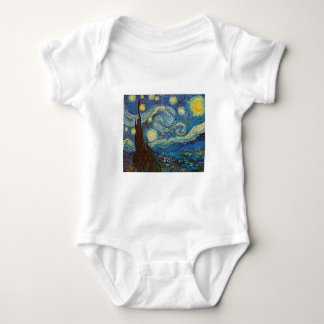 Starry Night by Vincent van Gogh Baby Bodysuit