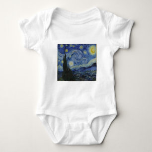 Starry Night by Vincent Van Gogh Baby Bodysuit