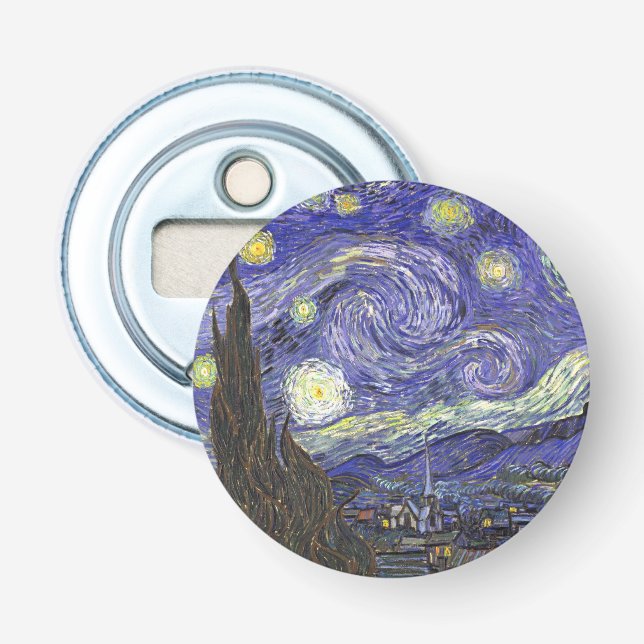 Starry Night by Vincent van Gogh Bottle Opener (Front)