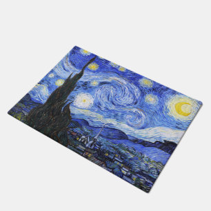 Starry Night by Vincent Van Gogh Doormat