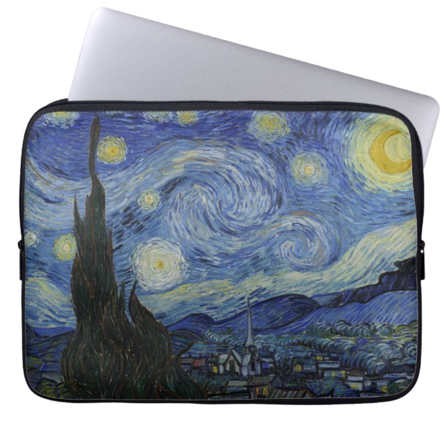 Starry Night by Vincent Van Gogh Laptop Sleeve (Front)