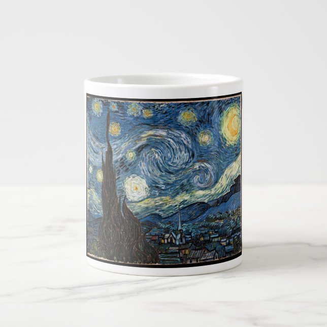 Starry Night by Vincent Van Gogh Large Coffee Mug (Front)