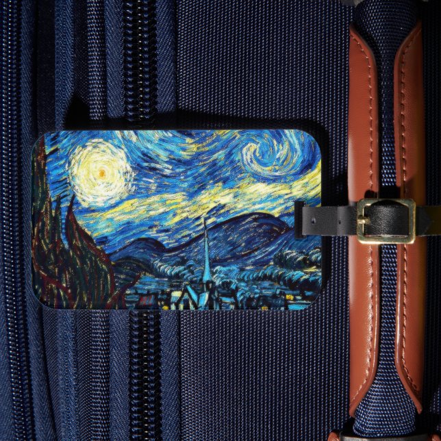 Starry Night by Vincent van Gogh, Luggage Tag (Front Insitu 4)