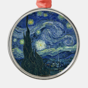 Starry night by Vincent Van Gogh Metal Tree Decoration