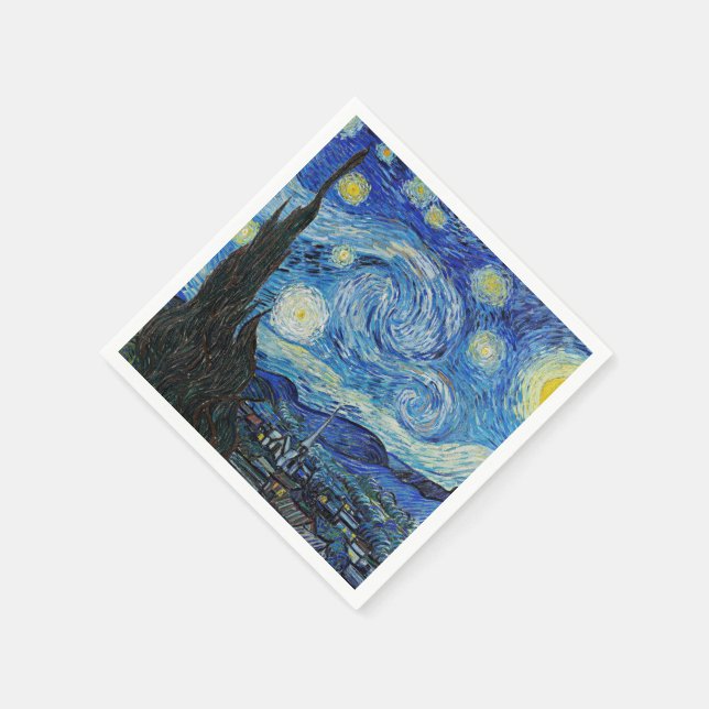 Starry Night by Vincent van Gogh Napkin (Corner)