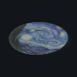 Starry Night by Vincent Van Gogh Paper Plate<br><div class="desc">One of the most famous paintings by Vincent Van Gogh. Starry Night is a beautiful blue oil on canvas painting by Van Gogh and this is the highest available quality on Zazzle so you can expect top quality printing results. Available on many diffrent gifts, electronic cases, prints and more! Just...</div>