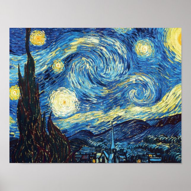Starry Night by Vincent Van Gogh Poster (Front)