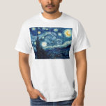 Starry Night By Vincent Van Gogh T-Shirt<br><div class="desc">Starry Night By Vincent Van Gogh</div>