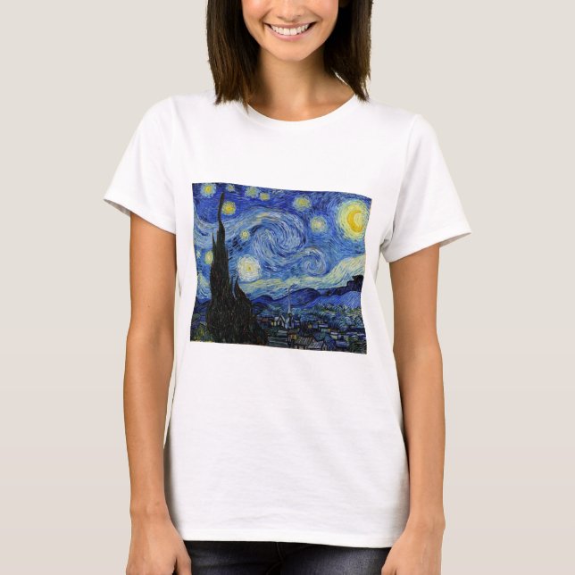 Starry Night by Vincent Van Gogh T-Shirt (Front)