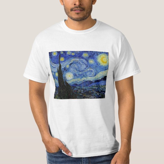 Starry Night by Vincent Van Gogh T-Shirt (Front)