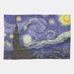 Starry Night by Vincent van Gogh Tea Towel