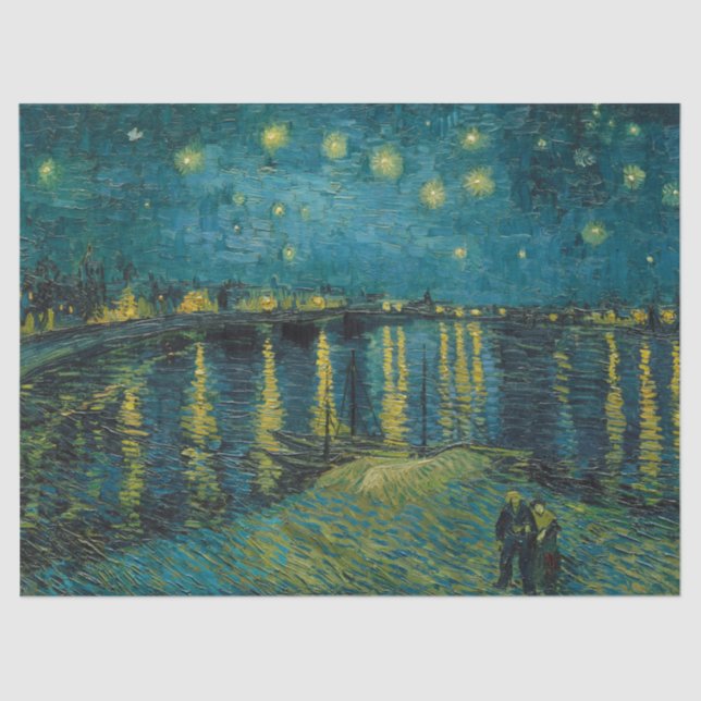 Starry Night by Vincent van Gogh Tissue Paper (Front)