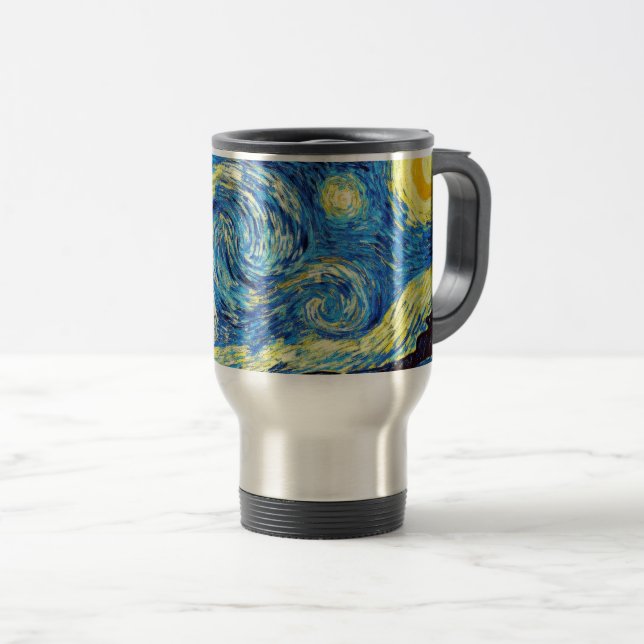 Starry Night by Vincent van Gogh Travel Mug (Front Right)