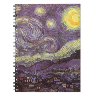 Starry Night by Vincent van Gogh, Vintage Fine Art Notebook