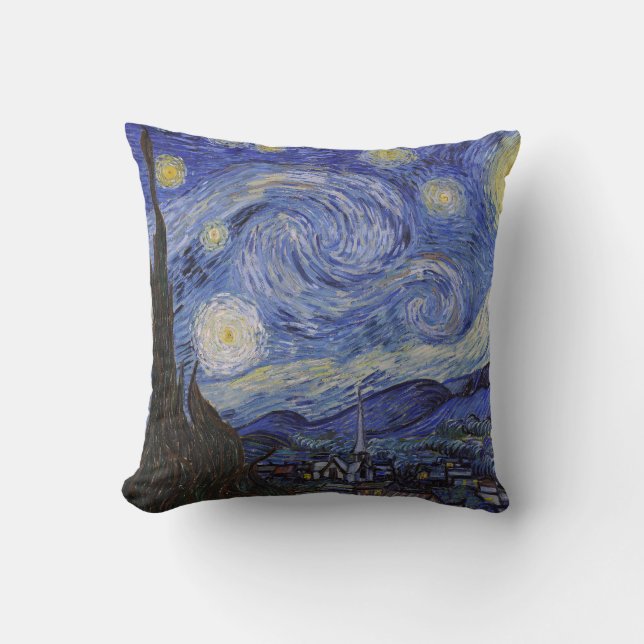 Starry night by Vincent Willem van Gogh painting Cushion (Front)