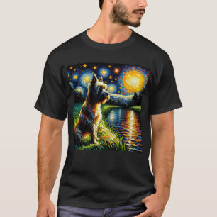 Starry Night Cairn Terrier Dog Van Gogh Lover T-Shirt