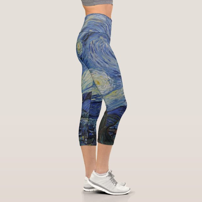 Starry Night Capri Yoga Pants (Right)
