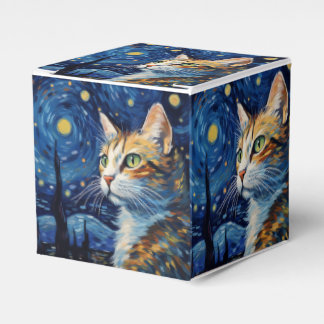 Starry Night Cat Favour Box