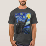 Starry Night Cat Van Gogh Cat977 T-Shirt<br><div class="desc">Starry Night Cat Van Gogh Cat977 .</div>