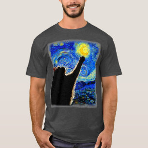 Starry Night Cat Van Gogh Cat Cat Lover Cat Mum Ca T-Shirt