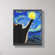 Starry Night Cat, Van Gogh Cat Lover Cat Dad Mum T