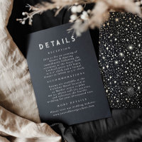 Starry Night Celestial Black Gold Wedding Details