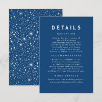 Starry Night Celestial Blue Wedding Details