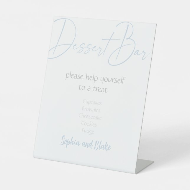Starry Night Celestial Dessert Bar Pedestal Sign (Front)