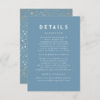 Starry Night Celestial Dusty Blue Wedding Details