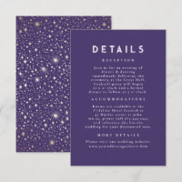 Starry Night Celestial Purple Wedding Details