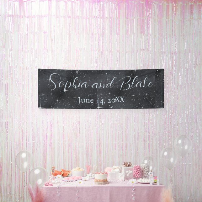 Starry Night Celestial Wedding Banner (Party)