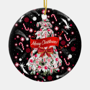 Starry Night Ceramic Tree Decoration