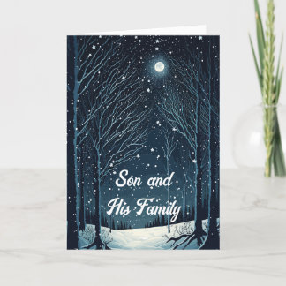 STARRY NIGHT CHRISTMAS CARD FOR SON & FAMILY