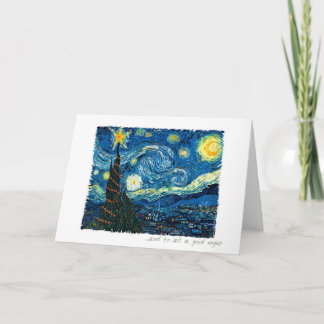 Starry Night Christmas Holiday Card