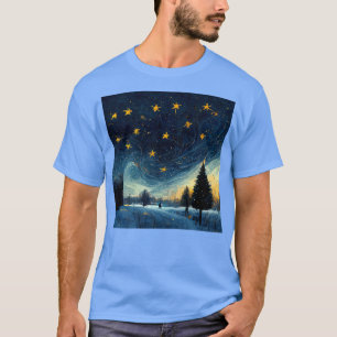 Starry Night Christmas van Gogh Moonlight Inspirat T-Shirt