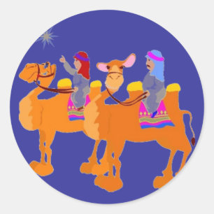 starry night classic round sticker