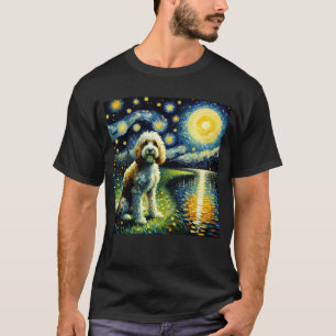Starry Night Cockapoo Dog Van Gogh Lover T-Shirt