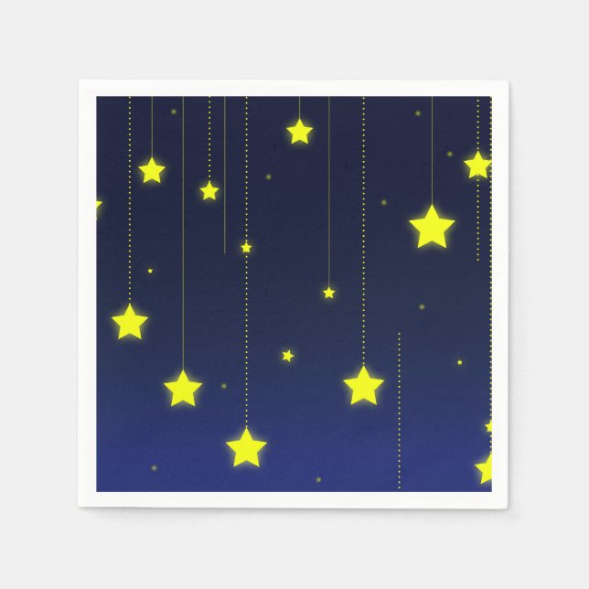 Starry Night Cocktail Paper Napkins (Front)