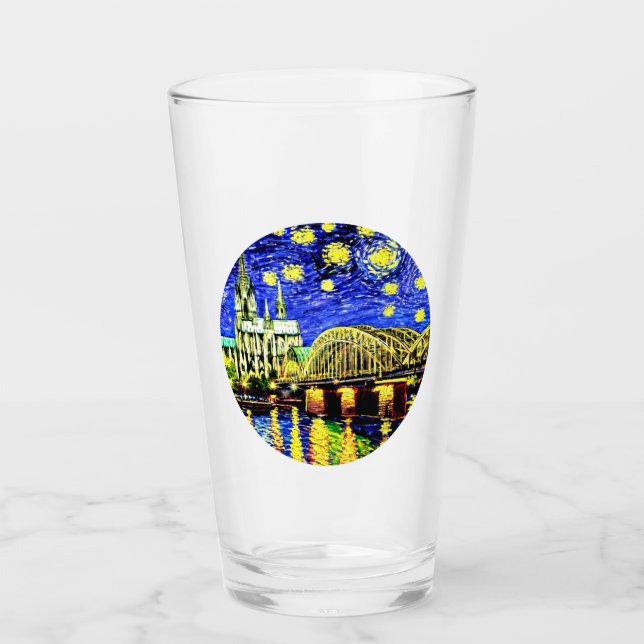 Starry Night Cologne Germany Cathedral Glass (Front)