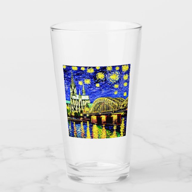 Starry Night Cologne Germany Cathedral Glass (Front)