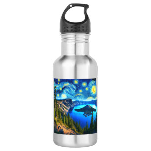 Starry Night Crater Lake National Park 532 Ml Water Bottle