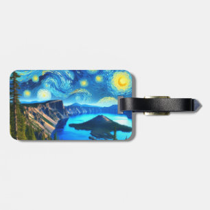 Starry Night Crater Lake National Park Luggage Tag