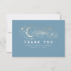 Starry Night Crescent Moon Small Thank You