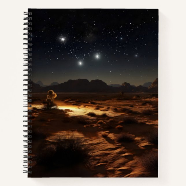 Starry Night Desert Notebook (Front)