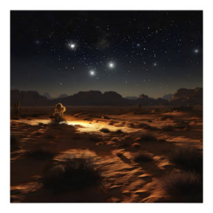Starry Night Desert Photo Print