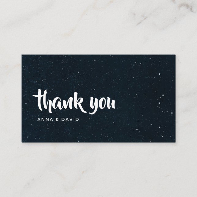 Starry Night Dreamy Wedding Thank you Card (Front)