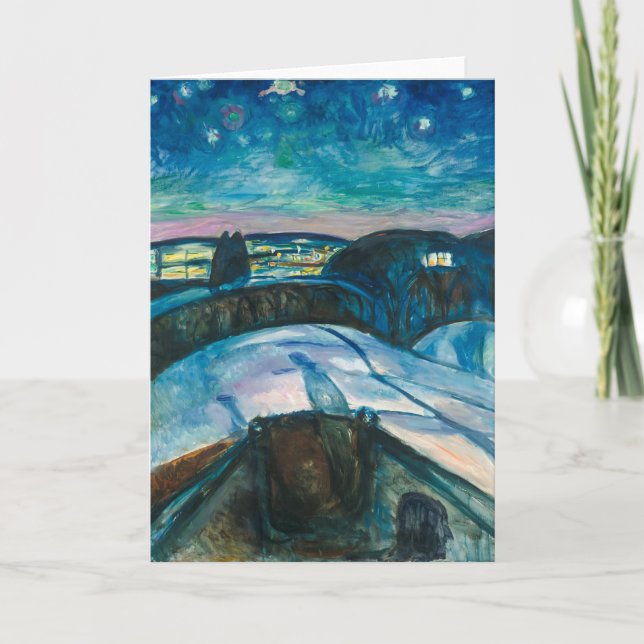 Starry Night | Edvard Munch | Holiday Card (Front)