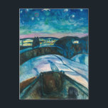 Starry Night | Edvard Munch | Postcard<br><div class="desc">Starry Night is a 1922 painting by Edvard Munch.</div>